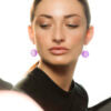 Pendientes Metacrilato Copito Morado