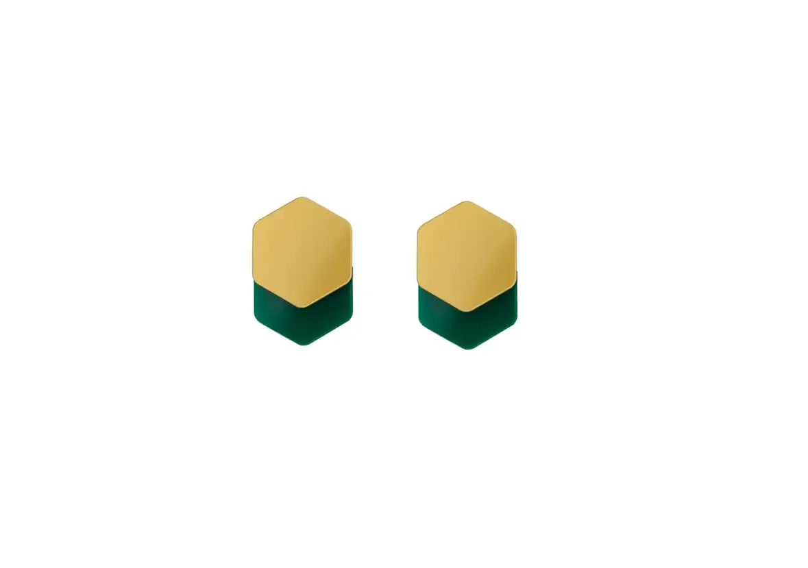 GOLD GREEN HEXAGON