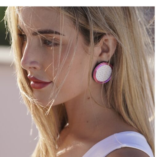 Pendientes de metacrilato PITAYA hechos a mano