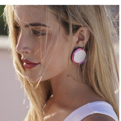 Pendientes de metacrilato PITAYA hechos a mano