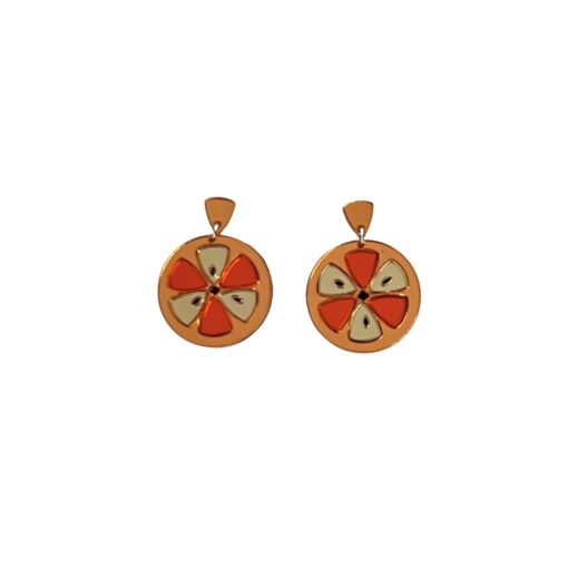 Pendientes de metacrilato NARANJA hechos a mano