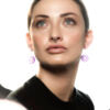Pendientes Metacrilato Copito Morado