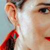 Pendientes Metacrilato Arbolito Rojo y Verde