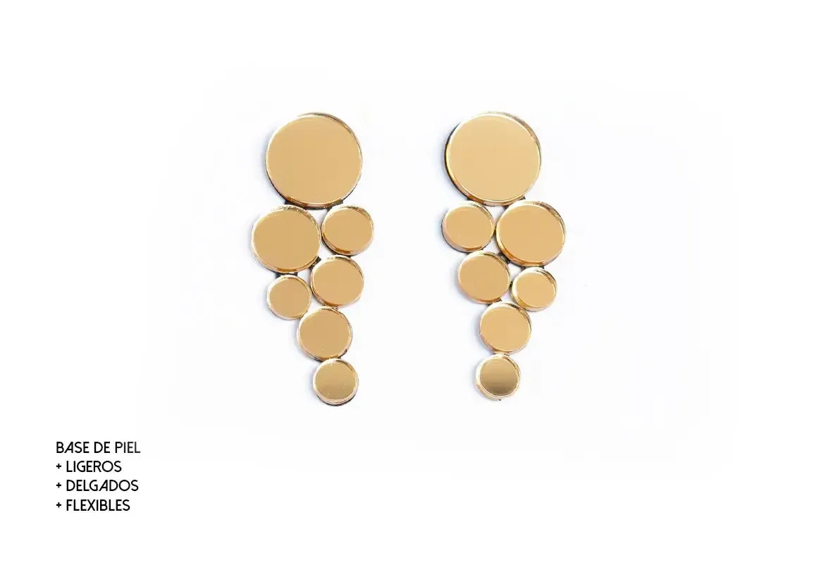 DROP ORO Pendientes Metacrilato con Forma de Gotas
