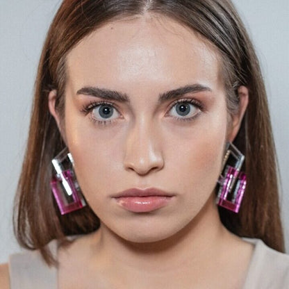 Pendientes Metacrilato Chain Pink 💕