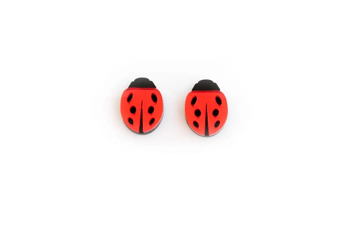 Pendientes Metacrilato y Plata Mini LADYBUG