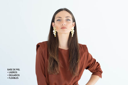 DROP ORO Pendientes Metacrilato con Forma de Gotas