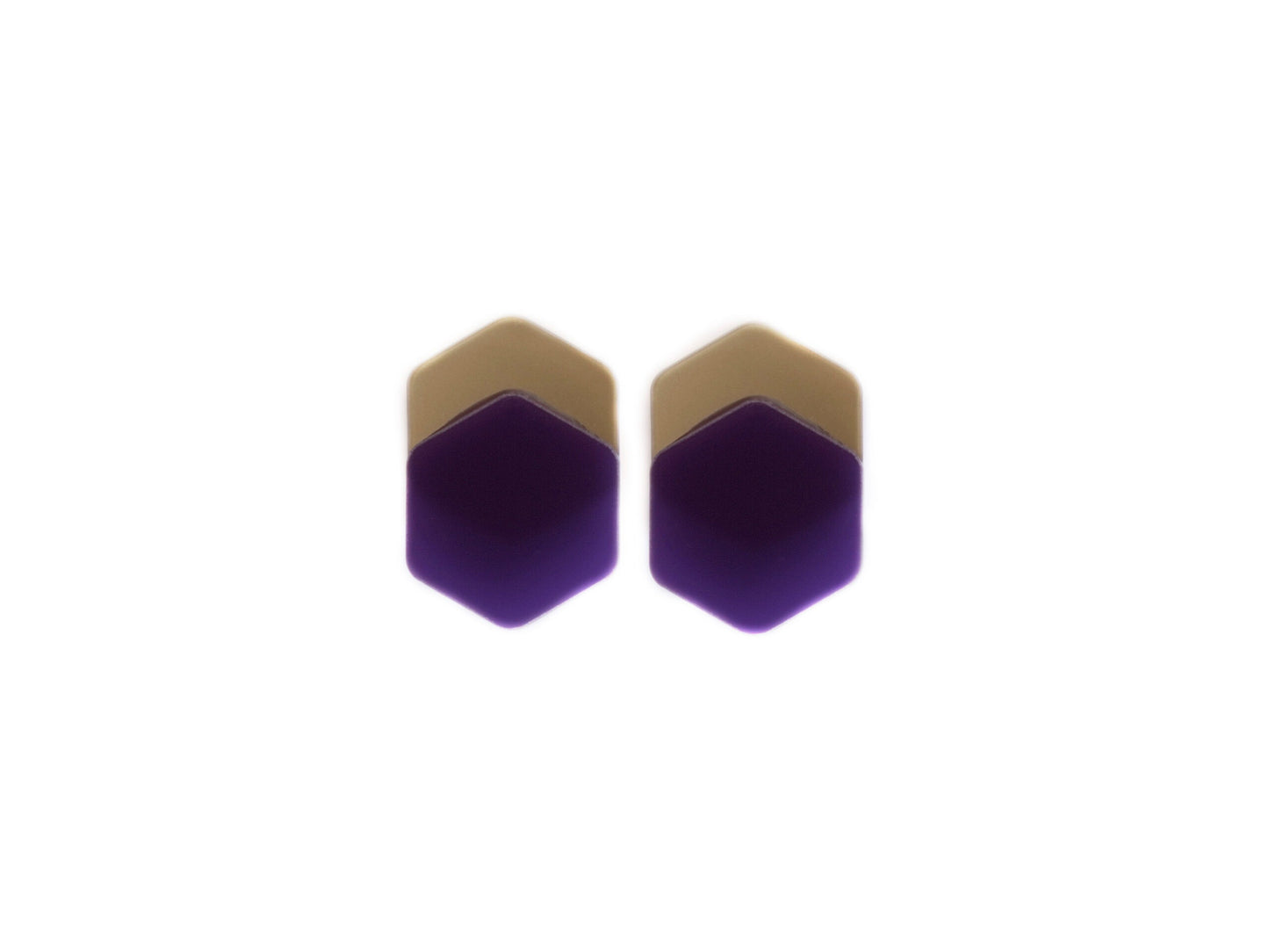 Pendientes Metacrilato Purple Gold