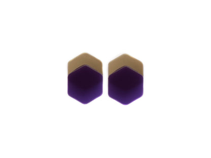 Pendientes Metacrilato Purple Gold
