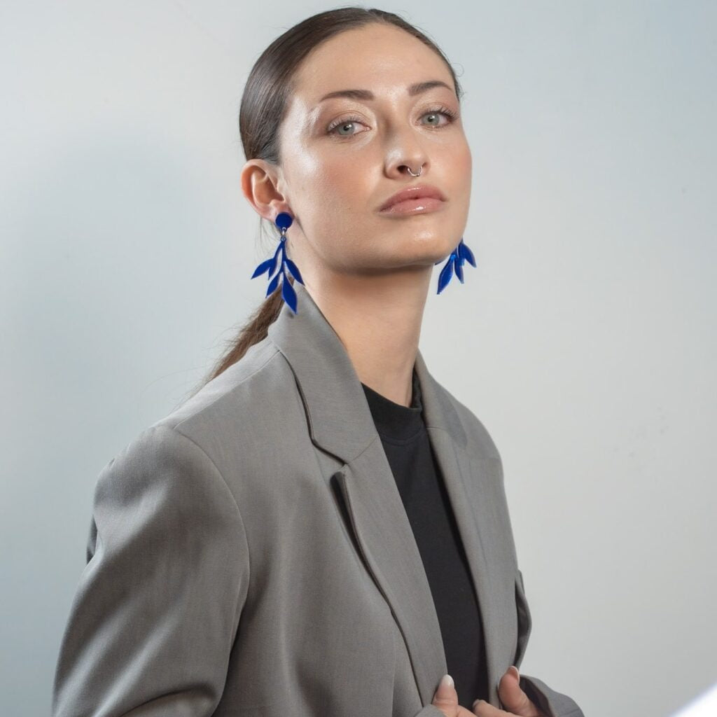 OLEA Pendientes Metacrilato Olea Blue Electric