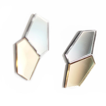 Pendientes Metacrilato Crystal Gold