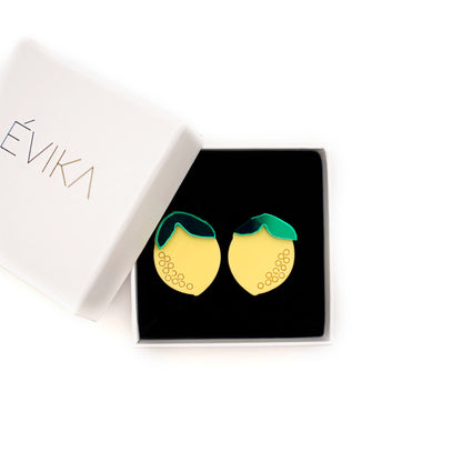 Pendientes Metacrilato Limón