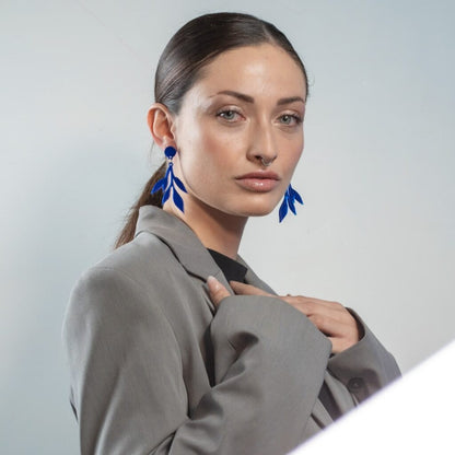 OLEA Pendientes Metacrilato Olea Blue Electric