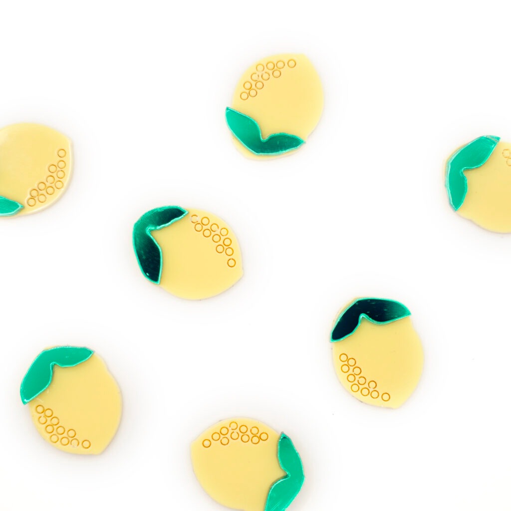 Pendientes Metacrilato Limón