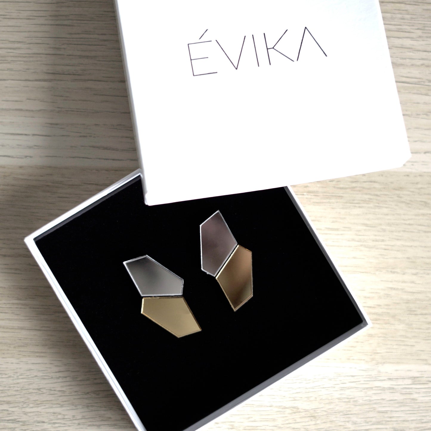 Pendientes Metacrilato Crystal Gold
