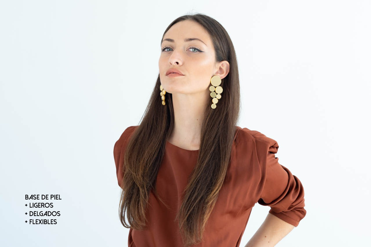 DROP ORO Pendientes Metacrilato con Forma de Gotas