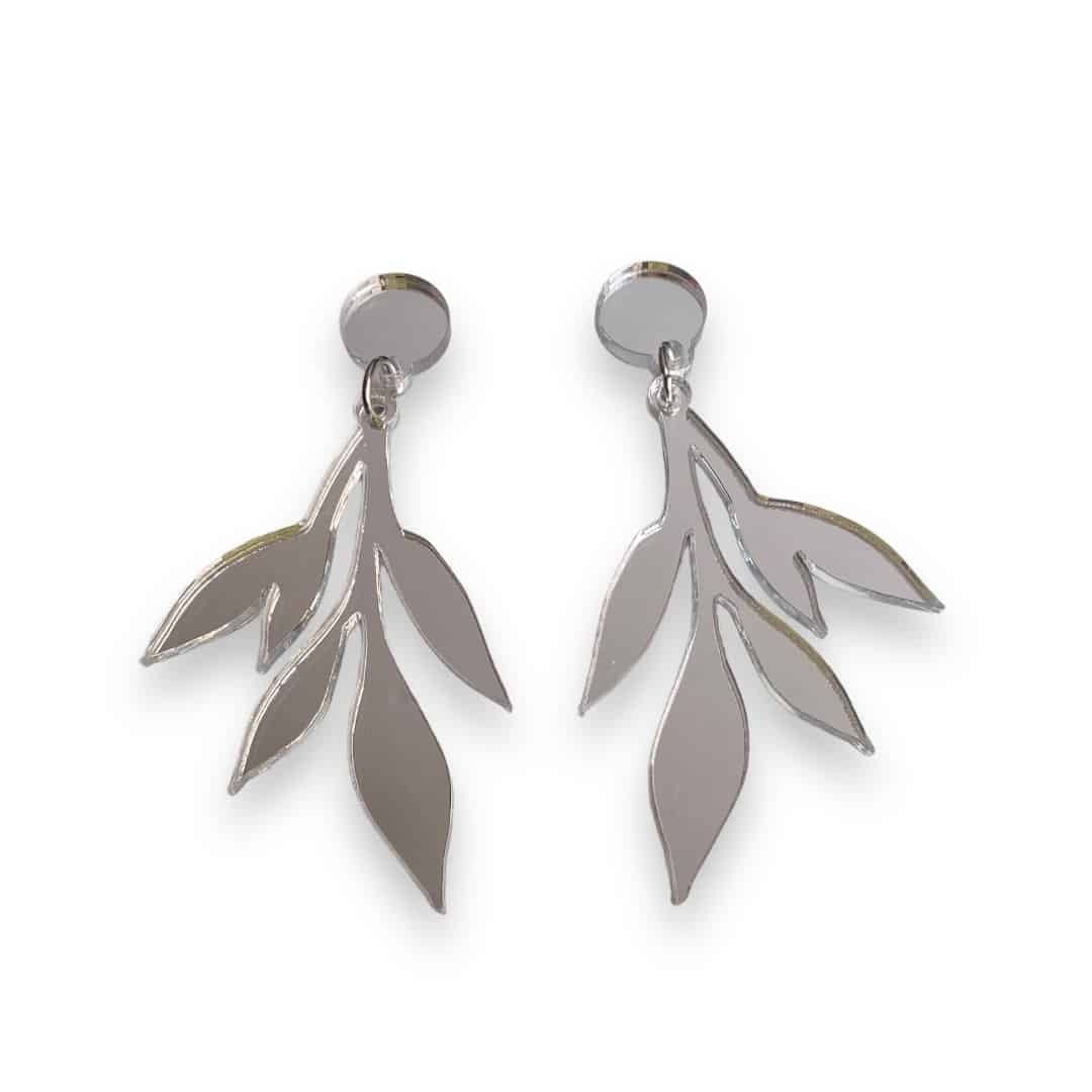 OLEA Pendientes Metacrilato Olea Silver