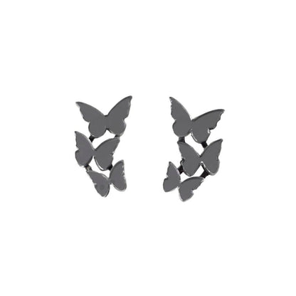 ADALIA Pendientes Mariposa Metacrilato Antracita