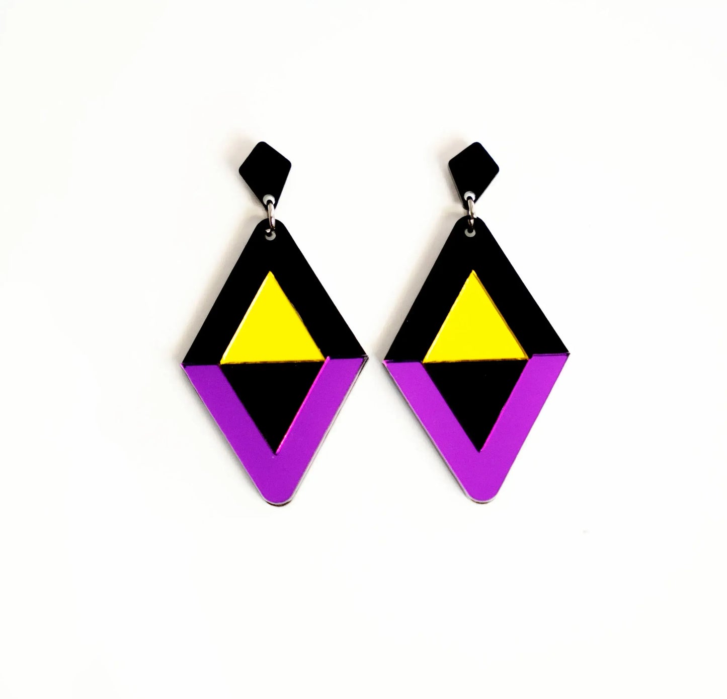 Pendientes Metacrilato Rombo