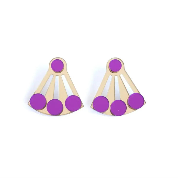 pendientes abanico artesanales y modernos